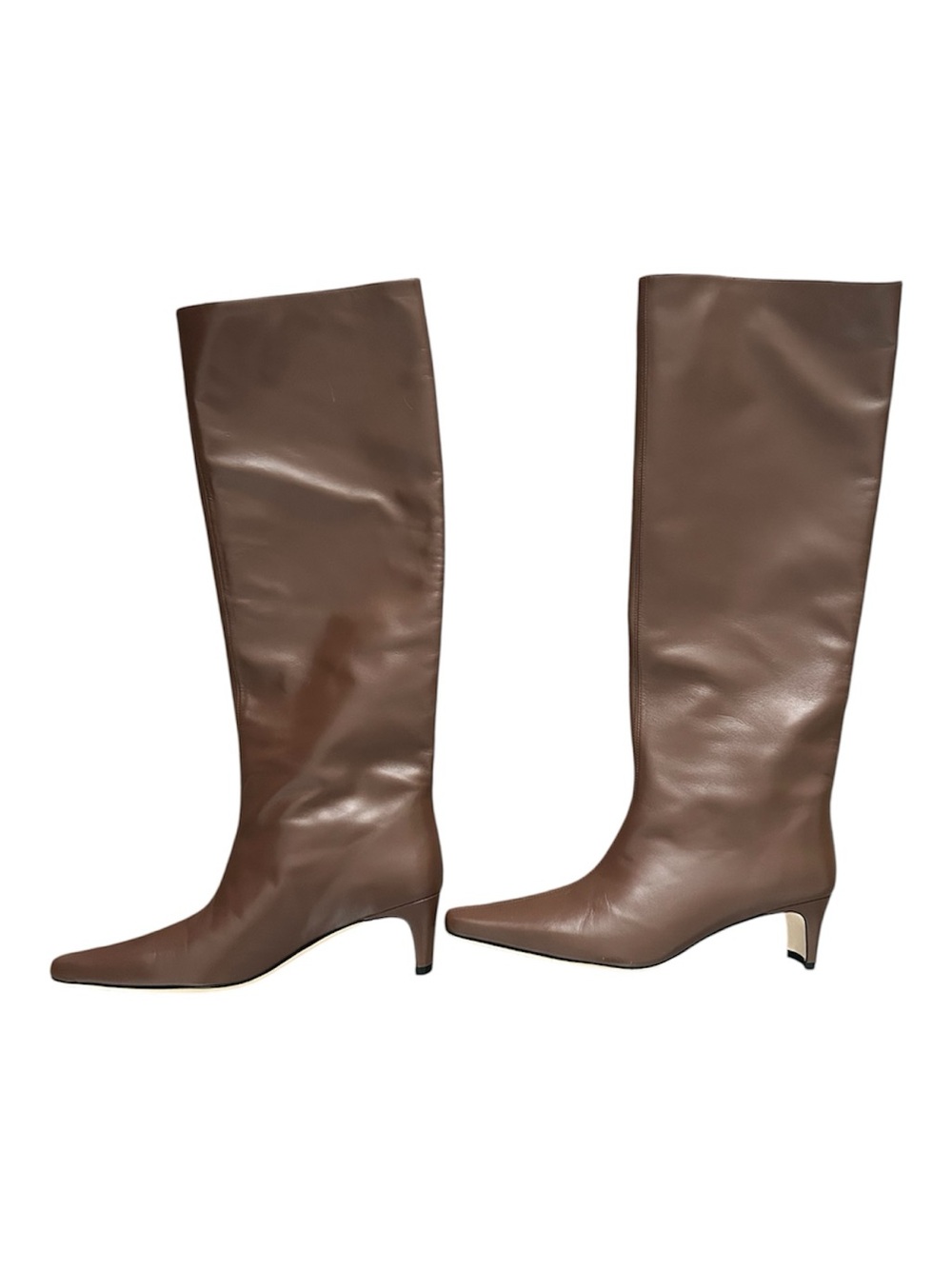 Staud Wally Brown Leather Knee-High Boot - Picture 6 of 8